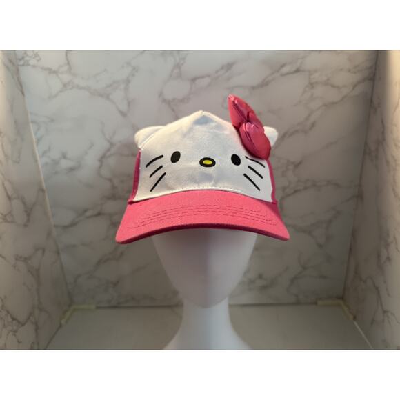 Hello Kitty with Baseball Cap Hat with Pink Ribbon, Pre-owned, Good Condition. - Picture 1 of 6